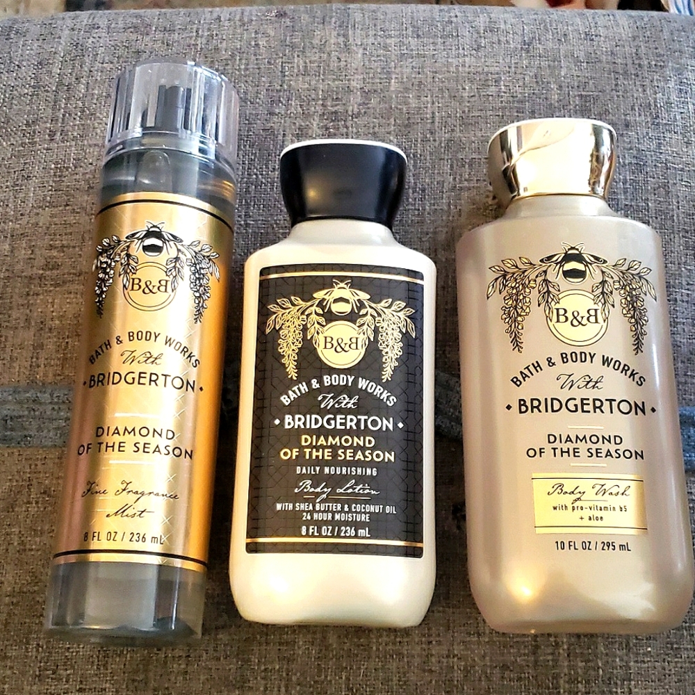 Bath & Bodyworks Diamond of the Season Bodymist, Body Lotion and Body Wash Set